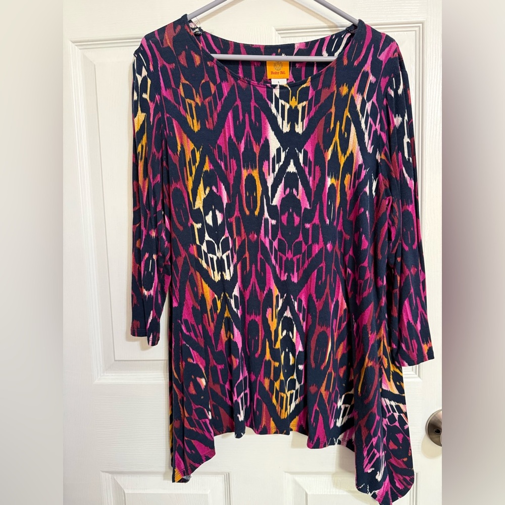 Ruby Rd. Multicolor Geometric Tunic Top - Picture 1 of 4